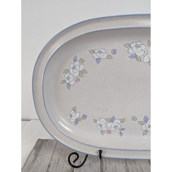 CHANTILLY Stoneware By Hearthside Platter 12 1/2" Fleur De Lune - Picture 3 of 8